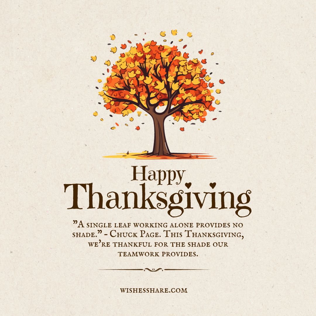 Thanksgiving Messages For Colleagues or Coworkers