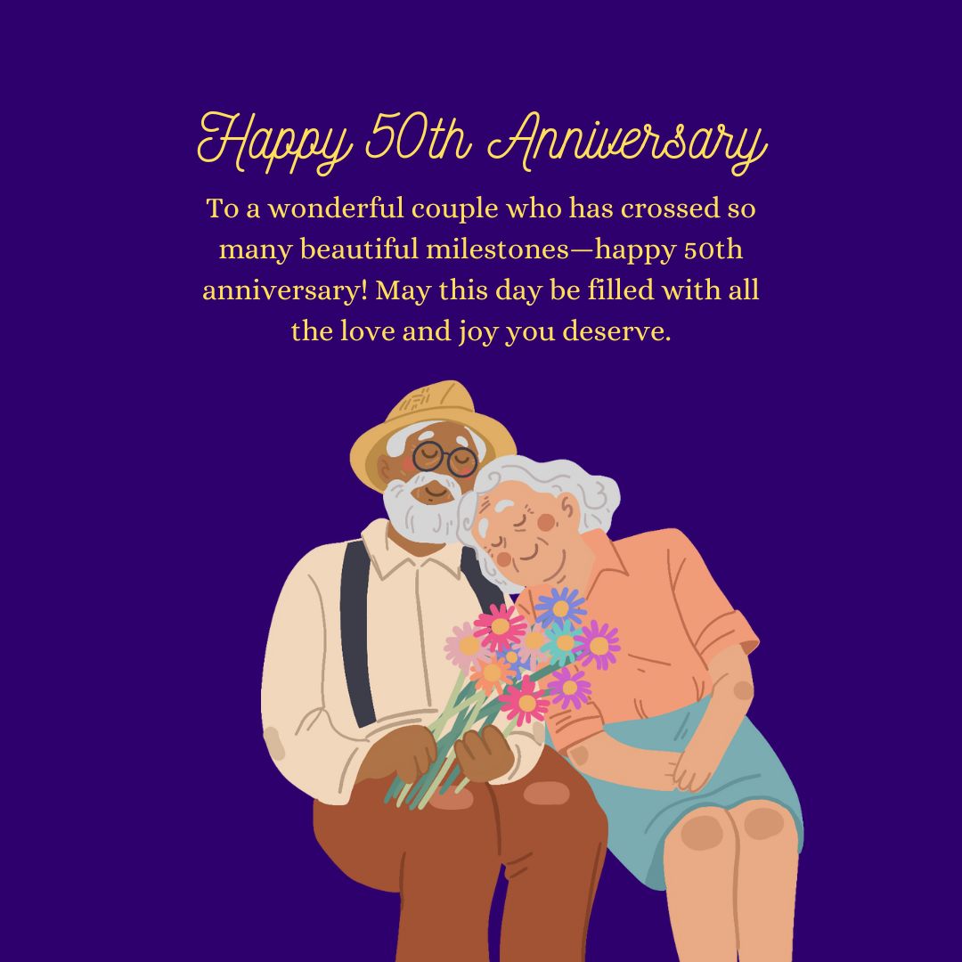 50th Anniversary Wishes for Couple