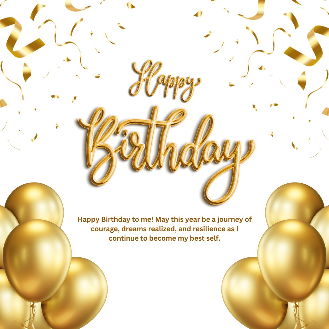 Inspirational Birthday Message to Myself